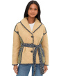 Quilted Wrap Jacket With Belt