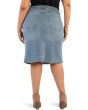 Plus Rose Skirt Button Front