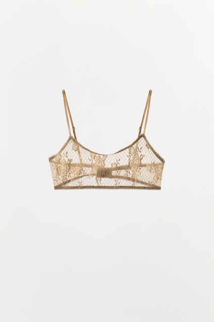 Zara КРУЖЕВНОЙ БЮСТГАЛЬТЕР БЕЗ БРЕТЕЛЕК 520679965-303-1