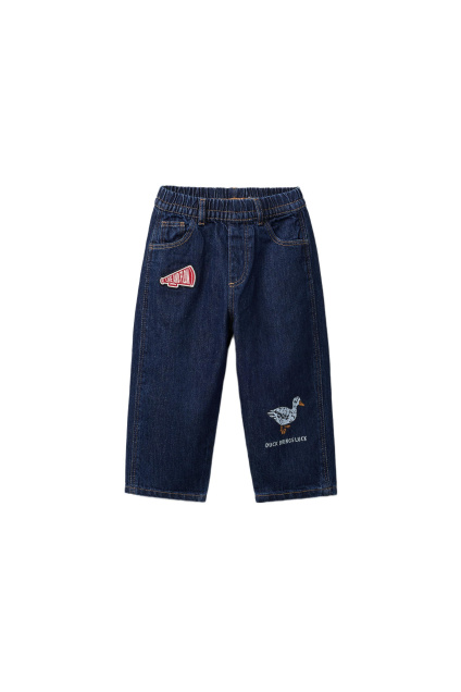 Zara МЕШКОВАТЫЕ ДЖИНСЫ С ЗАПЛАТКАМИ 542013750-407-18