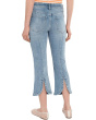 Petite Mid-Rise Gia Glider Pull-On Crop Flare with Tulip Back Slit