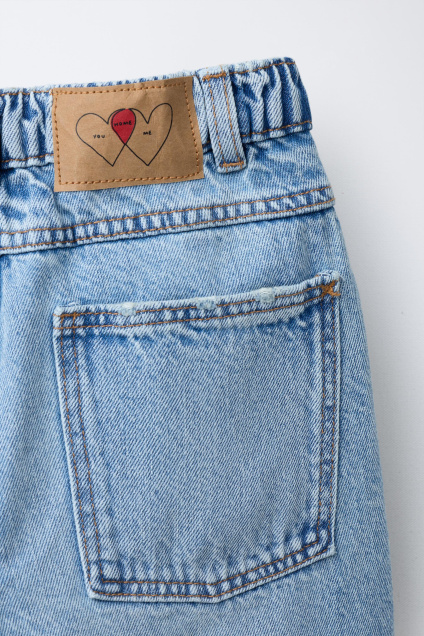Zara Джинсы мешковатые С вышивкой В ВИДЕ СЕРДЦА ORFAYO 498675091-406-18