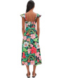 3D Floral Print Midi Dress