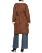 Faux Shearling Belted Coat