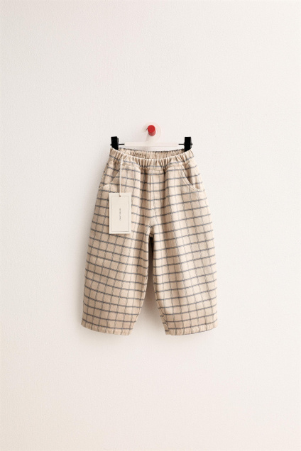Zara НЕПОДВЛАСТНЫЕ ВРЕМЕНИ МЕШКОВАТЫЕ БРЮКИ В КЛЕТКУ ОТ СЕРЖА 504984158-080-18
