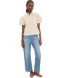 Collared Eyelet Embroidery Bubble Sleeve Top
