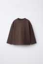 Zara ОДНОТОННАЯ коричневая РУБАШКА С БЛОКИРОВКОЙ
