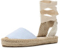 Seersucker Lauren Lace-up Espadrille
