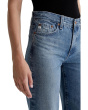 Saige Mid Rise Wide Leg Jeans in Castlebay