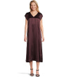 Textured Satin V-neck Dress