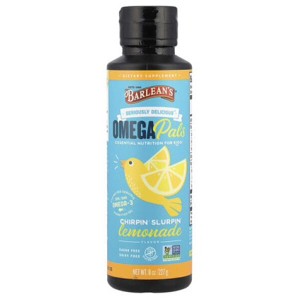 Barleans, Omega Pals, незаменимые питательные вещества для детей, со вкусом лимонада, 227 г (8 унций)
