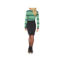 Strickkleid m. G_rtel, gr_n-schwarz