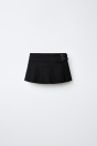 Zara ЮБКА ПЛИССИРОВАННАЯ С ЗАСТЕЖКОЙ-МОЛНИЕЙ Темно-серого цвета