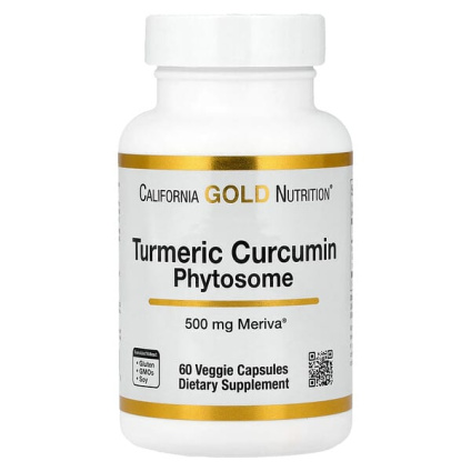 California Gold Nutrition, Turmeric Curcumin Phytosome Meriva®, фитосомы куркумина из куркумы, 500 мг, 60 растительных капсул