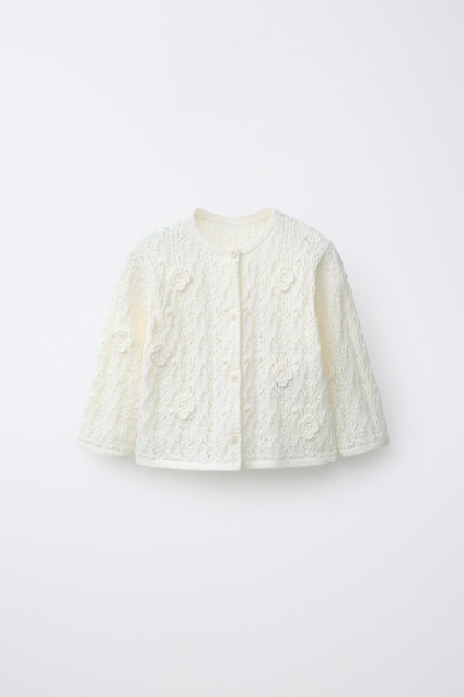 Zara КАРДИГАН С ПЕРФОРИРОВАННЫМ РИСУНКОМ 529890343-712-1