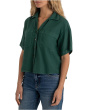 Brianna - Boxy Button Front Shirt with Short Sleeve & Pocket