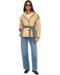 Quilted Wrap Jacket With Belt