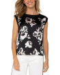 Sleeveless Woven To Knit Top