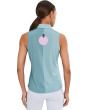 Sleeveless Mock Neck Zipper Front Color Block