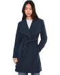 Crepe Belted Drape Front