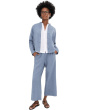 Petite Organic Cotton Doubleweave Mandarin Collar Jacket