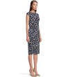 Geo Pebble Side Ruche Dress
