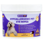 HICC Pet, гипоаллергенные салфетки для глаз, для собак и кошек, с кокосом, 100 шт.