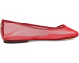 Jayna Leather-Trim Mesh Flats