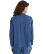 Washed Organic Linen Delave Mandarin Collar Top