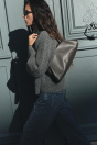 Zara Длинная сумка через плечо серого цвета