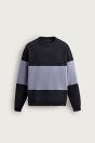 Zara Свитер С НЕПРИНУЖДЕННОЙ ПОСАДКОЙ Blue / темно-синий цветовой блок