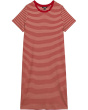 Plus Size Striped Cotton-Blend Ribbed Tee Dress