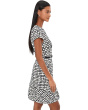 Short Sleeve Belted Bubble Aline