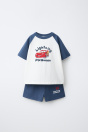 Zara КОМПЛЕКТ: ФУТБОЛКА И ШОРТЫ-БЕРМУДЫ - CARS LIGHTNING MCQUEEN DISNEY/PIXAR Blue