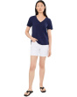 Short Sleeve V-Neck Boxy Tee