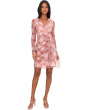 Printed Metallic Crinkle Dress