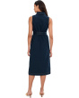 Sleeveless Collar Button-Down with Tie