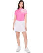 Happy Heart Top Short Sleeve Zip Neck