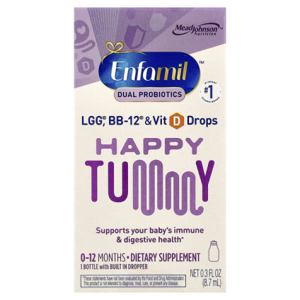 Enfamil, Happy Tummy, добавка для детей 0–12 месяцев, 8,7 мл (0,3 жидк. унции)