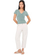 Sunwashed Cap Sleeve V-Neck
