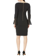 Chiffon Bell Sleeve Sheath Dress
