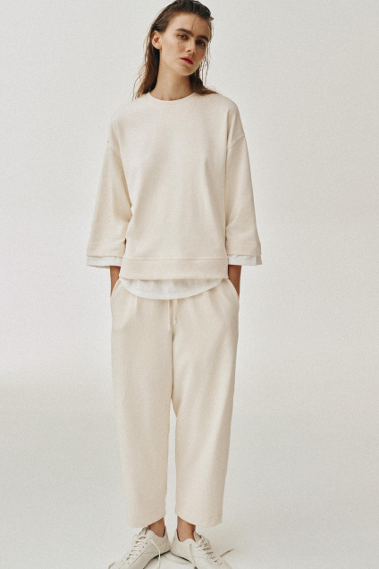 Zara ТОЛСТОВКА С КОМБИНИРОВАННЫМИ РУКАВАМИ 506863493-712-2