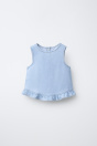 Zara ДЖИНСОВЫЙ ТОП С ВОЛАНАМИ 498378911-406-18