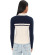 Colorblock Kerry Zip Cotton Boucle Cardigan