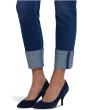 Sheri Slim Ankle Rhinestone Cuff Jeans in Vintage Lapis
