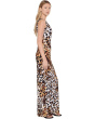Drop Shoulder Fitted Gown w/ Side Slit