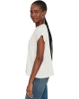 Striped Organic Cotton Slub Crew Neck Short Sleeve Top