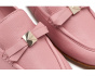 Deco Bow Pebbled Leather Loafers