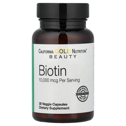 California Gold Nutrition, Биотин, 10 000 мкг, 30 растительных капсул