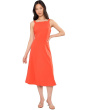 Scuba Crepe Square Neck A-Line Dress